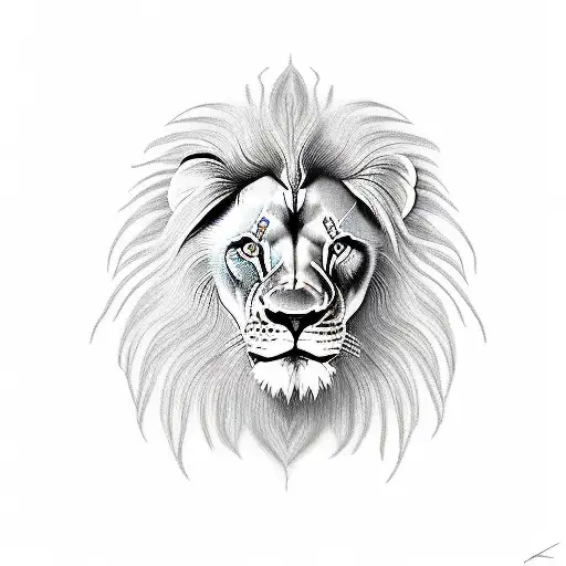 Lion With A Clock Underneath