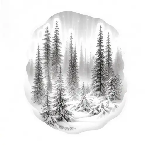 Pine Forest With Sunrays Lush Forest Floor