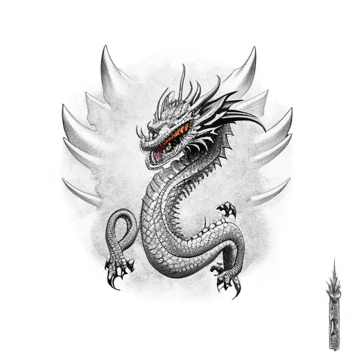 Un Dragon Con Serpientes