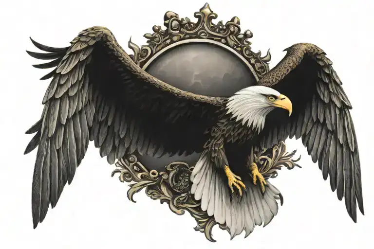 Crown And Eagle Wing