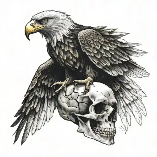 Eagle On A Skull