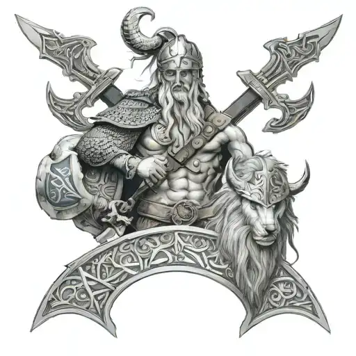 Tyr Norse God And Fernyr
