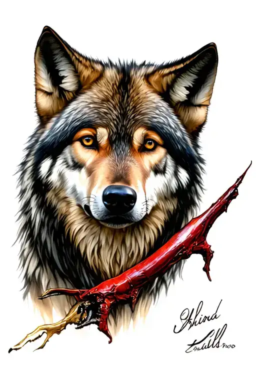 A Wolf With Its Kill