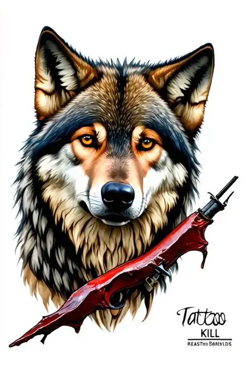 A Wolf With Its Kill