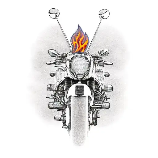 Motorbike And Fire