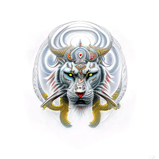 An Abstract Representation Of Predator-prey Relationships Inspired By Hindu Symbolism