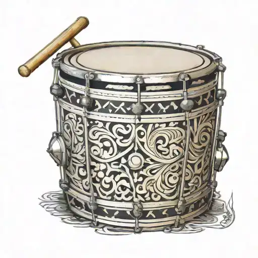A Detailed Tabla Drum With Intricate Patterns And Designs Inspired By Traditional Indian Art