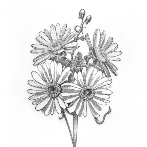 Small Wildflower Bouquet With Letter H In Stem