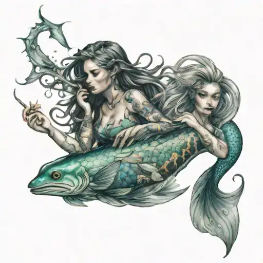 Mermaids With Saltwater Fish