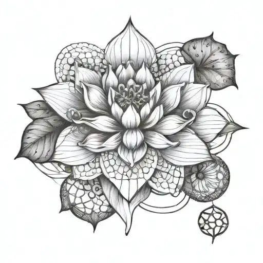 Lotus And Flower Of Life