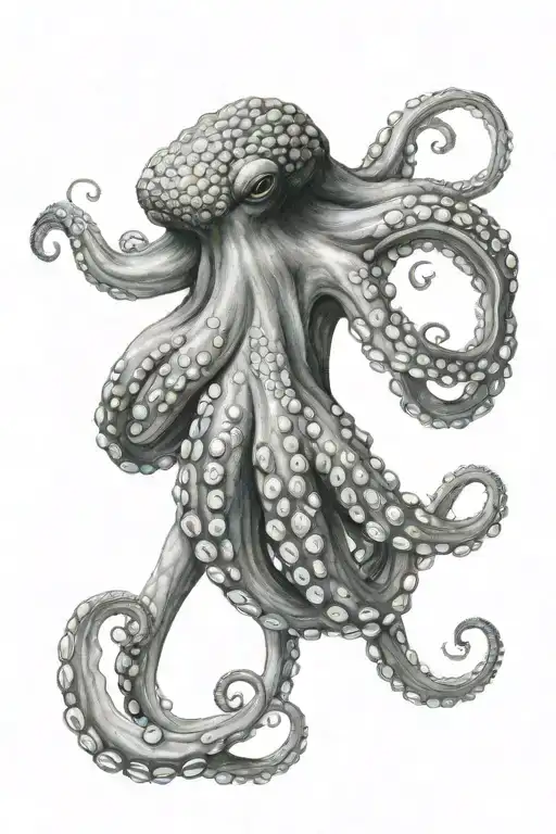 Octopus Gracefully Swimming