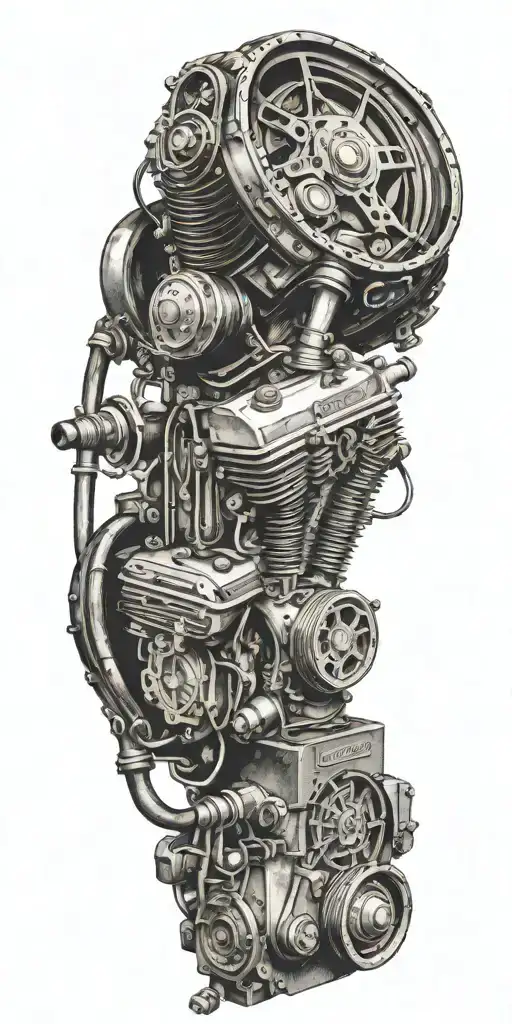 Old Car Engine Intertwined With A Country And Western Guitar And Text With Beautiful Crazy