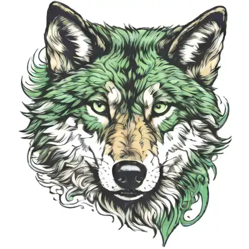 Green Eyed Wolf