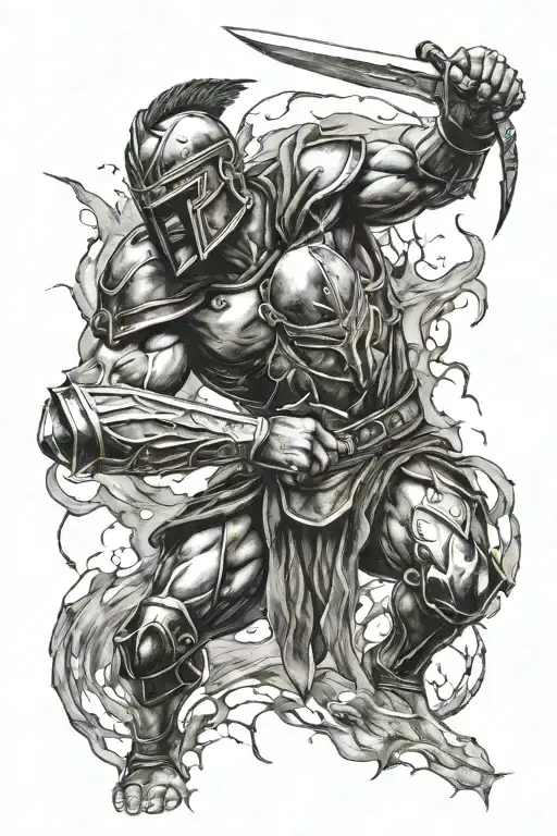 Spartan Fighting Scene