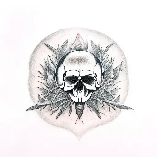 Crow Skull Moon Forest