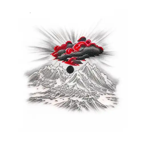 Black And Red Clouds