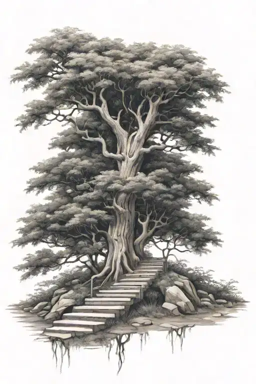 Tree With Steps There Are Trees