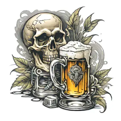 Skull Drink Beer