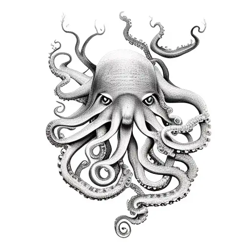 Forest And Sea Octopus And Wolf