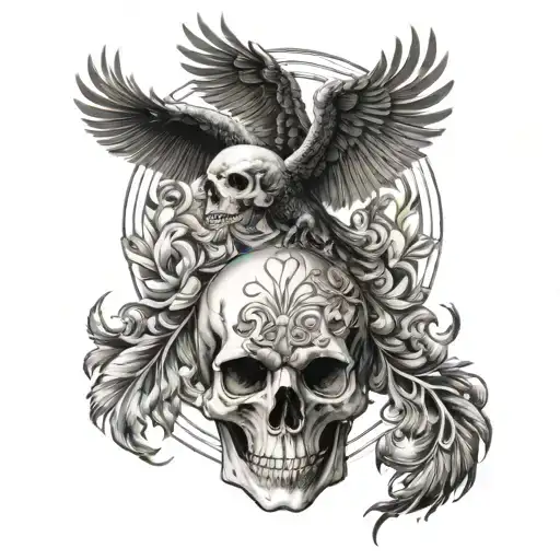 Skull And Phoenix