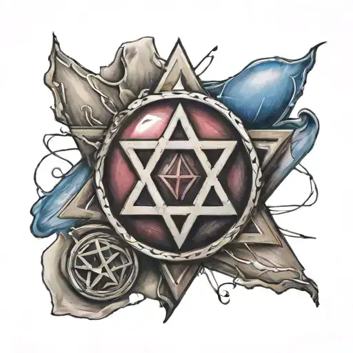 Annotanotomy Heart With A Mark In The Form Of The Star Of David