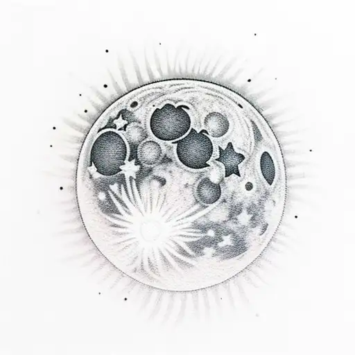 Full Moon With Stars Around It