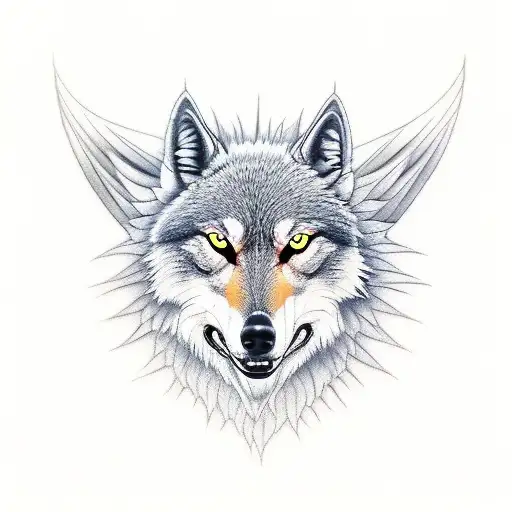 Clock Wolf And Bike Combined