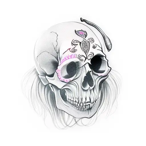 Witch Face With Skull Headpiece