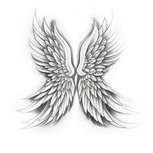 Church Behind An Angel Wings