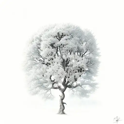 A Thorned Tree With A Shrike