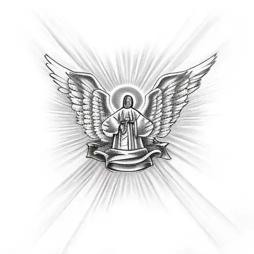 Church Behind An Angel