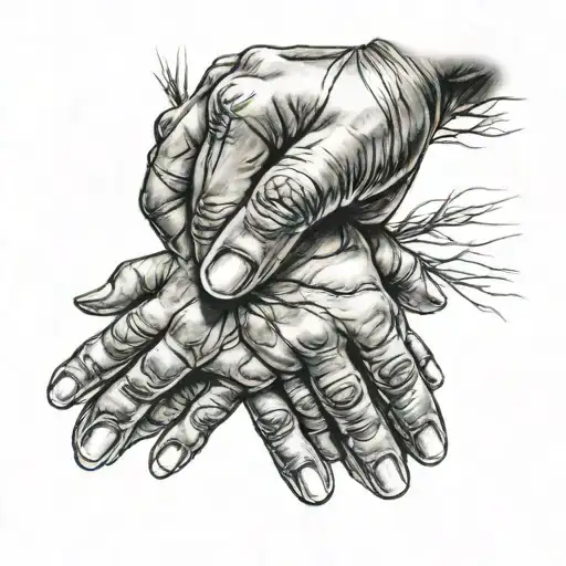 Daughter Holding Hands