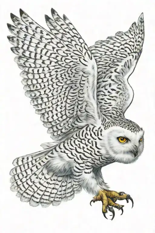 Snowy Owl Flying