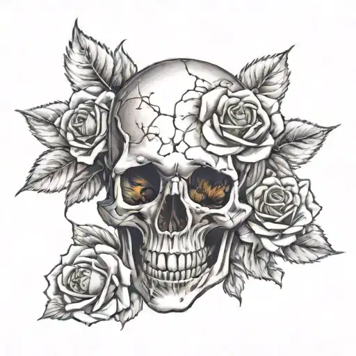 Skull And Roses