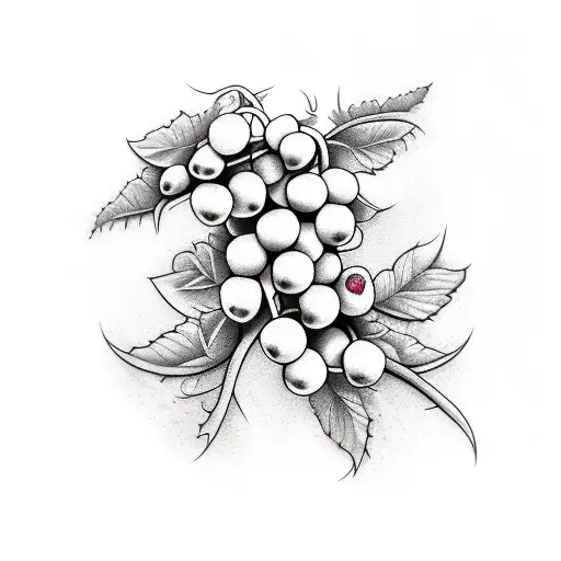 Elder Berries With Vine