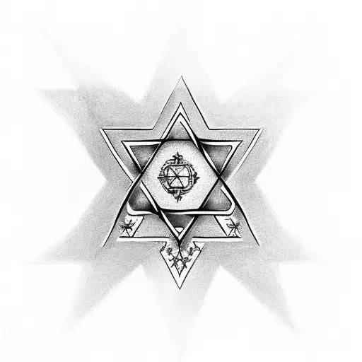 Cross With Star Of David