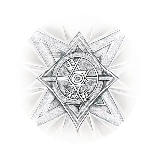 Christian Cross With Star Of David