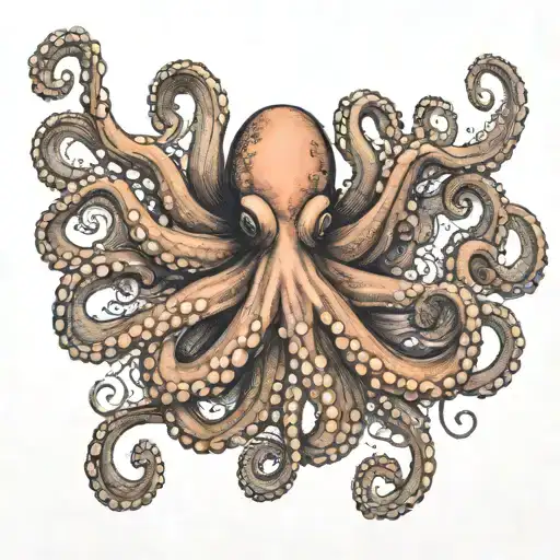 Octopus Swimming Gracefully