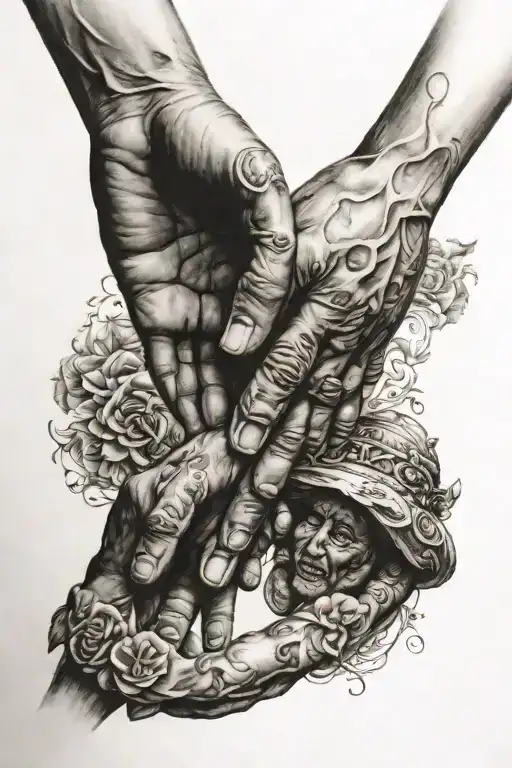 I Love My Family Holding Hands