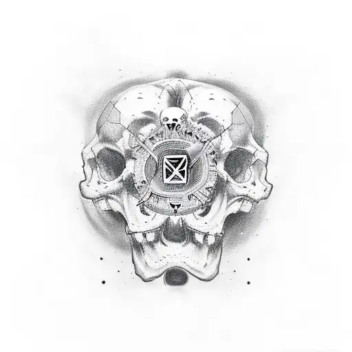 Tetragramatron And Skull