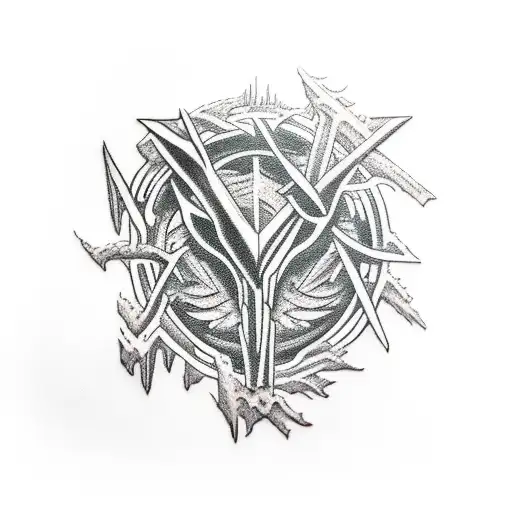 Heavy Metal Band Logo Integrated Into A Forest Scene