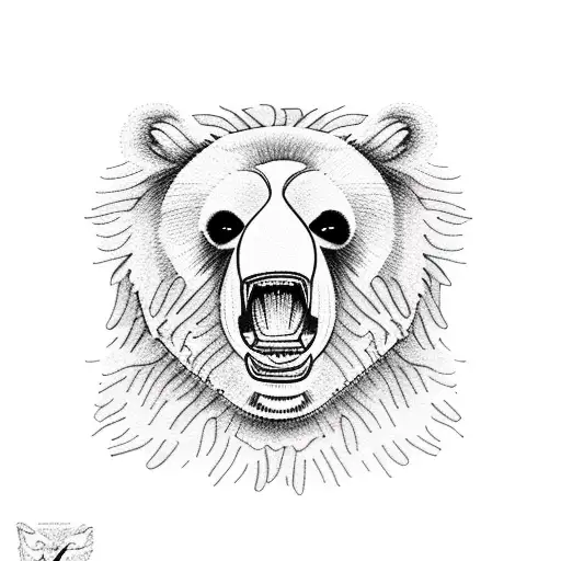 Black Woman Wearing A Bear Head