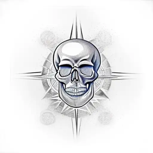 Skull With Square And Compass Freemansonry