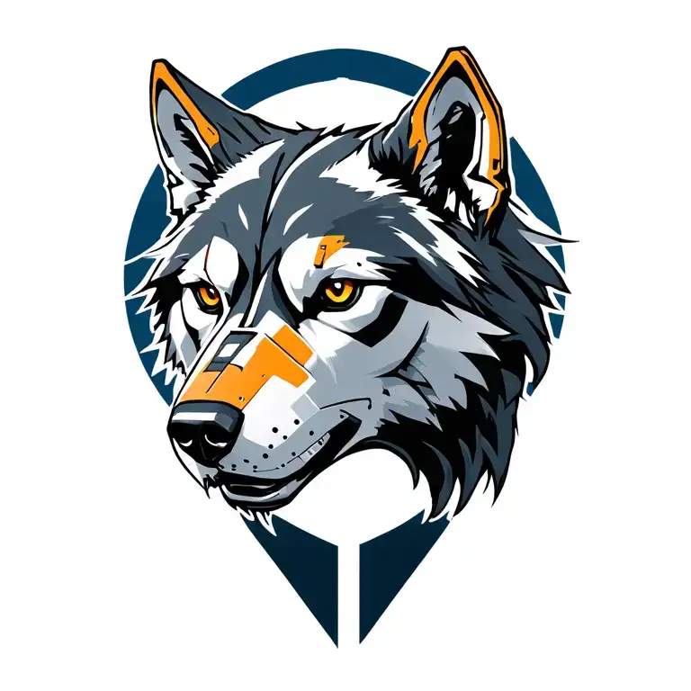 Robotic Wolf Looking Forward