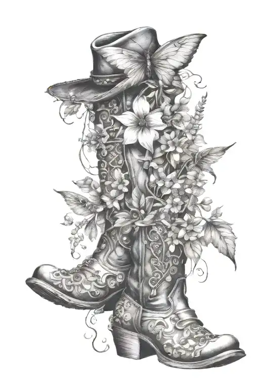 Wildflowers Cowbooy Fairy Boots