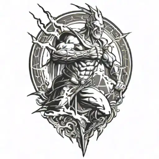 Zues Throwing A Lightning Bolt