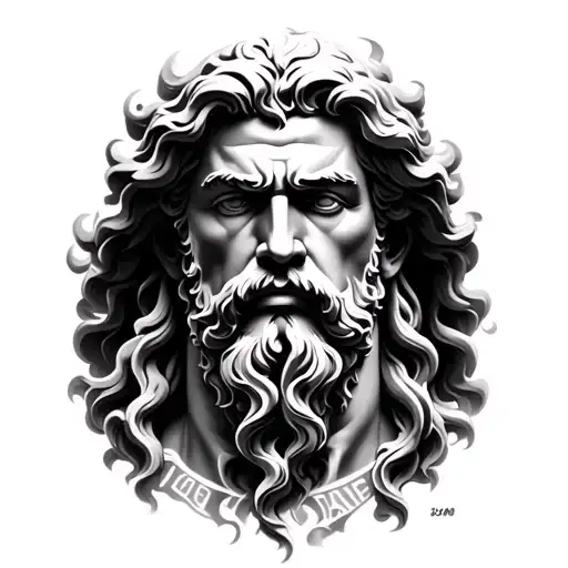 Zeus Face With Lighting All Black