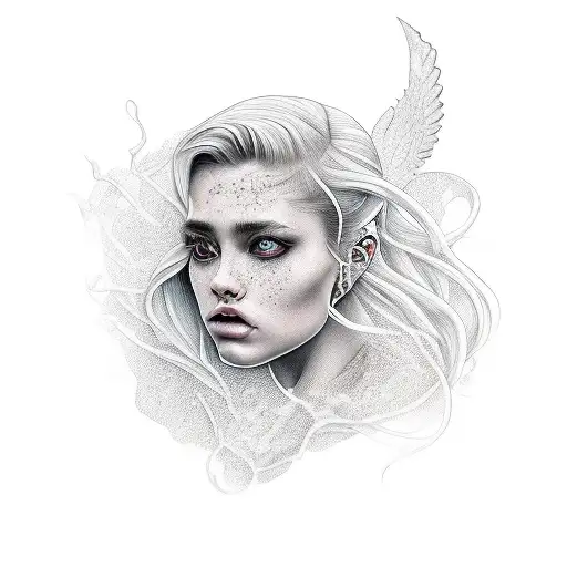 A Girl Drowing But Having The Strength To Overcome