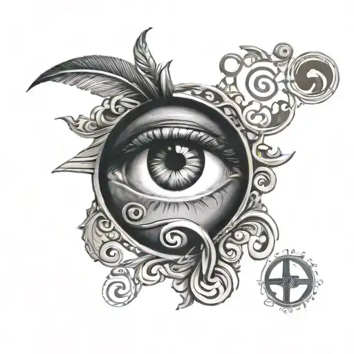 Greek Eye Symbol Integrated