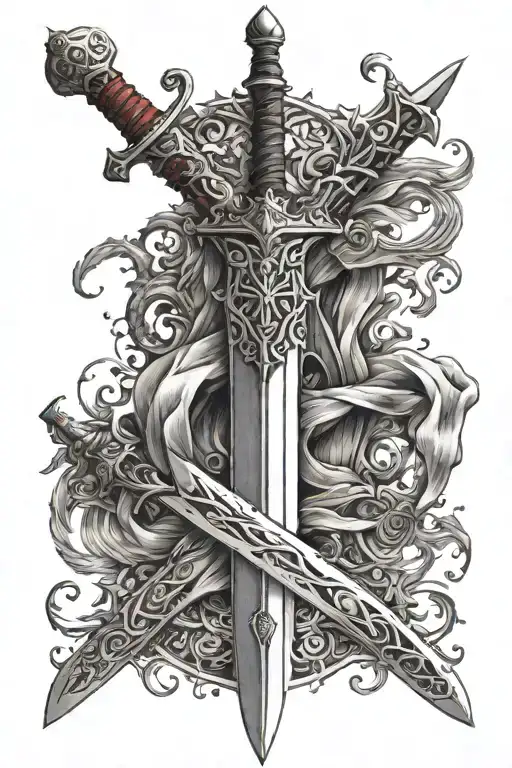 One Sword Split In Half